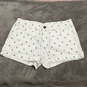 White anchor shorts